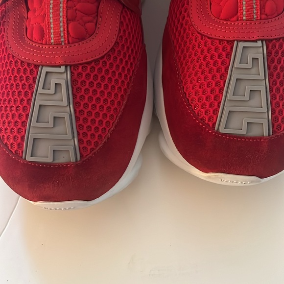 VERSACE Men’s 44 (US11) ChainReaction Leather Sneakers.Medusa Insignia New/Box - Picture 8 of 15